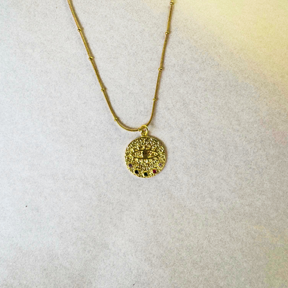 Coin Evil Eye Necklace